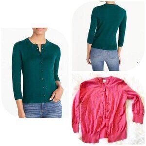 J. Crew Clare cardigan pink, size S